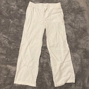 Old Navy White Linen Pant